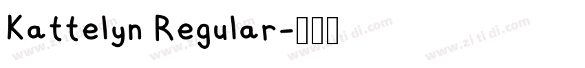 Kattelyn Regular字体转换